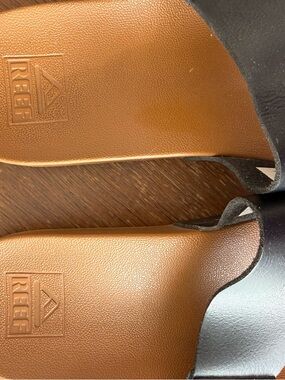 Reef women's Slide Sandals in Tan and Black